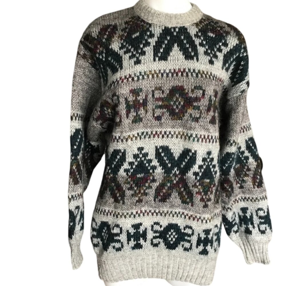 Vintage BMW Marled Sweater fit size S SMALL Nordic Chunky